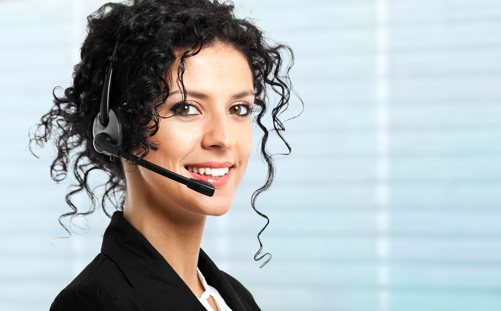 Portrait of a Beautiful Girl with Headset